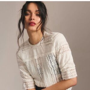 Anthropologie Victorian lace top
